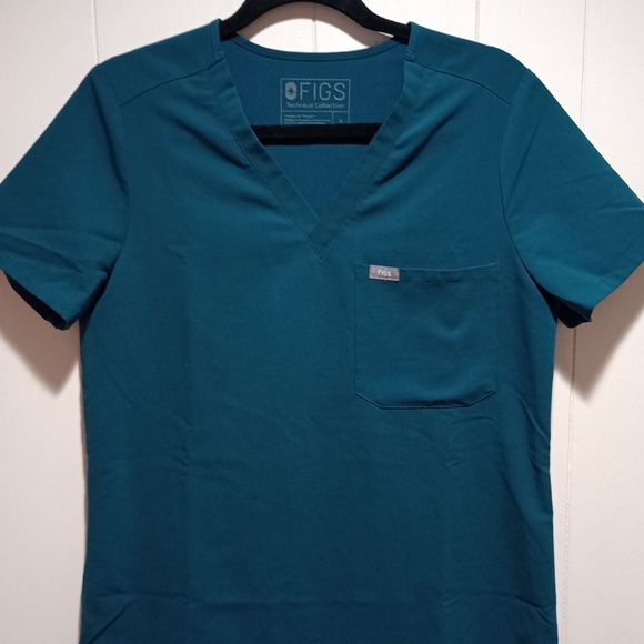 Figs Teal Women's Top - Picture 1 of 6